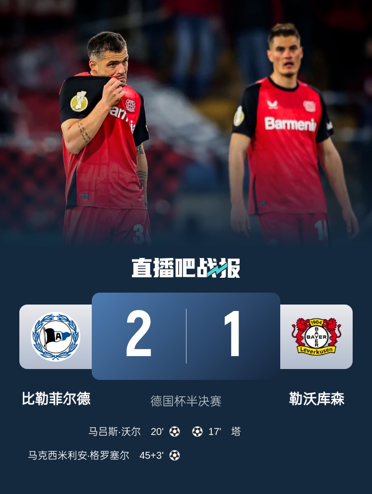 比勒菲爾德是史上第4支晉級德國杯決賽的德丙球隊，此前3隊未奪冠